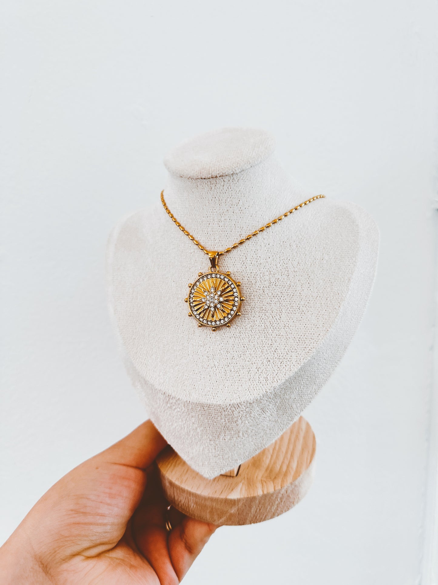 Sundial Medallion Necklace