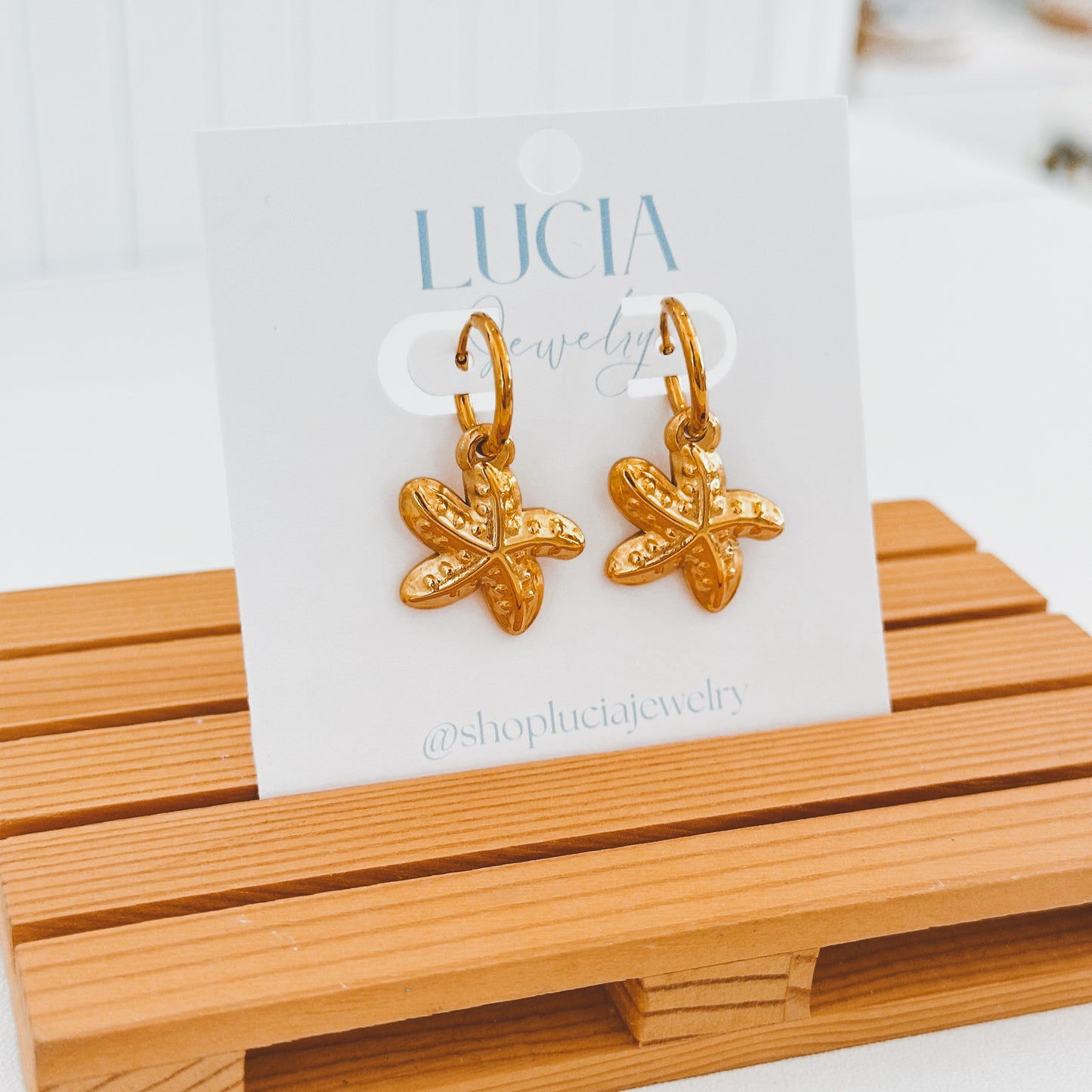 Dainty Starfish Hoops