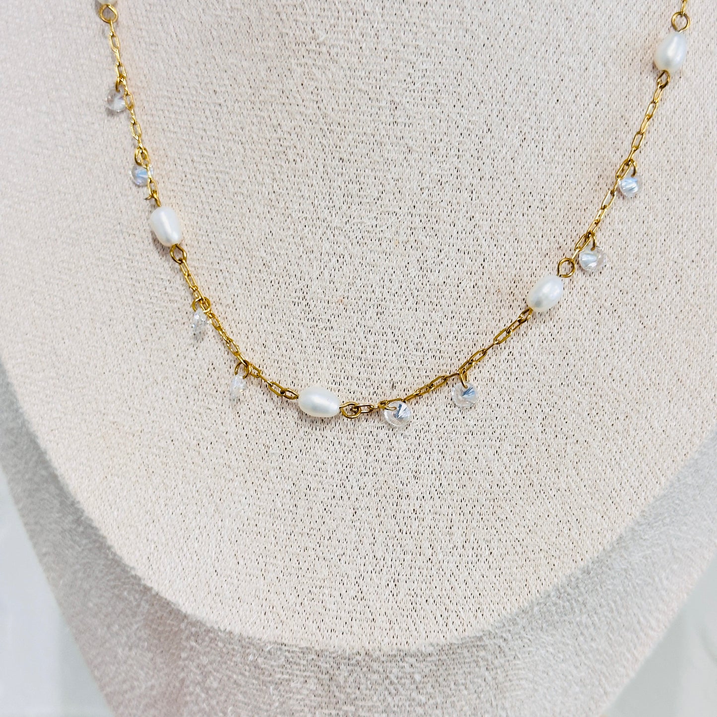 Pearl + Crystal Layering Necklace
