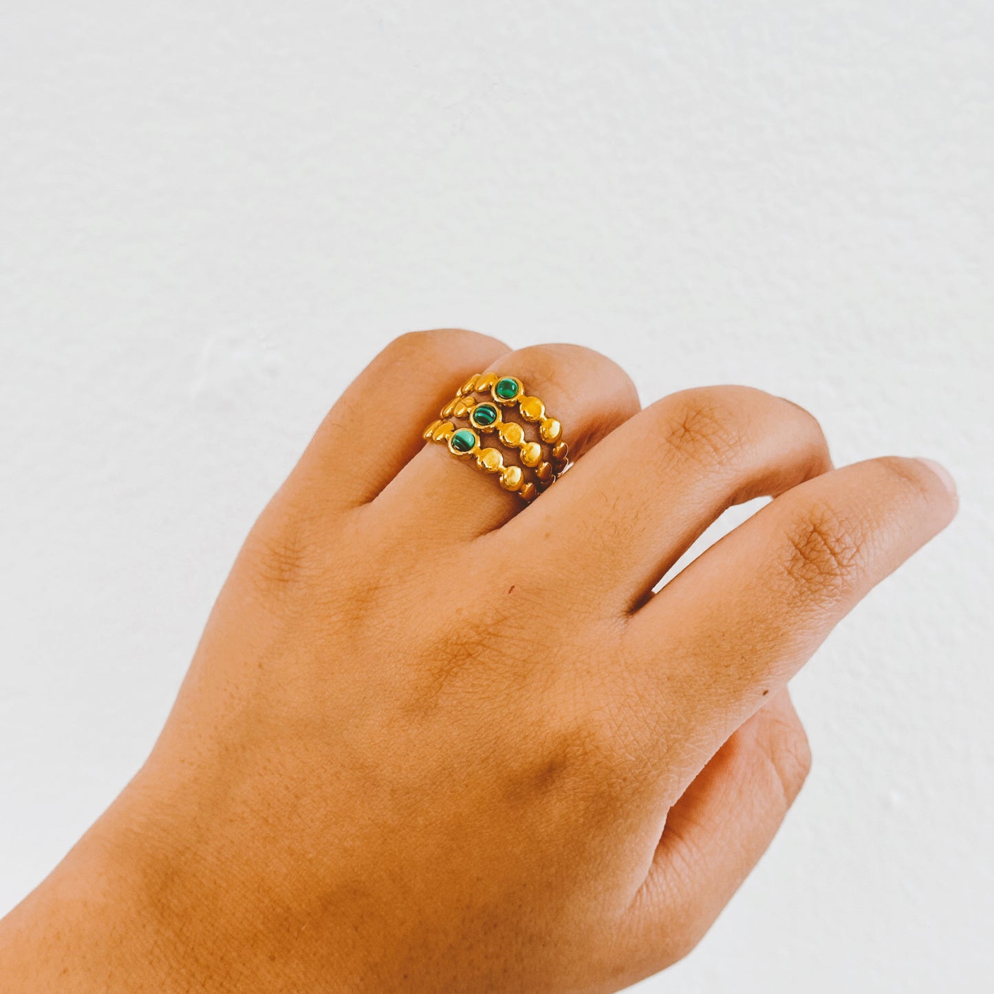 Malachite Open Ring