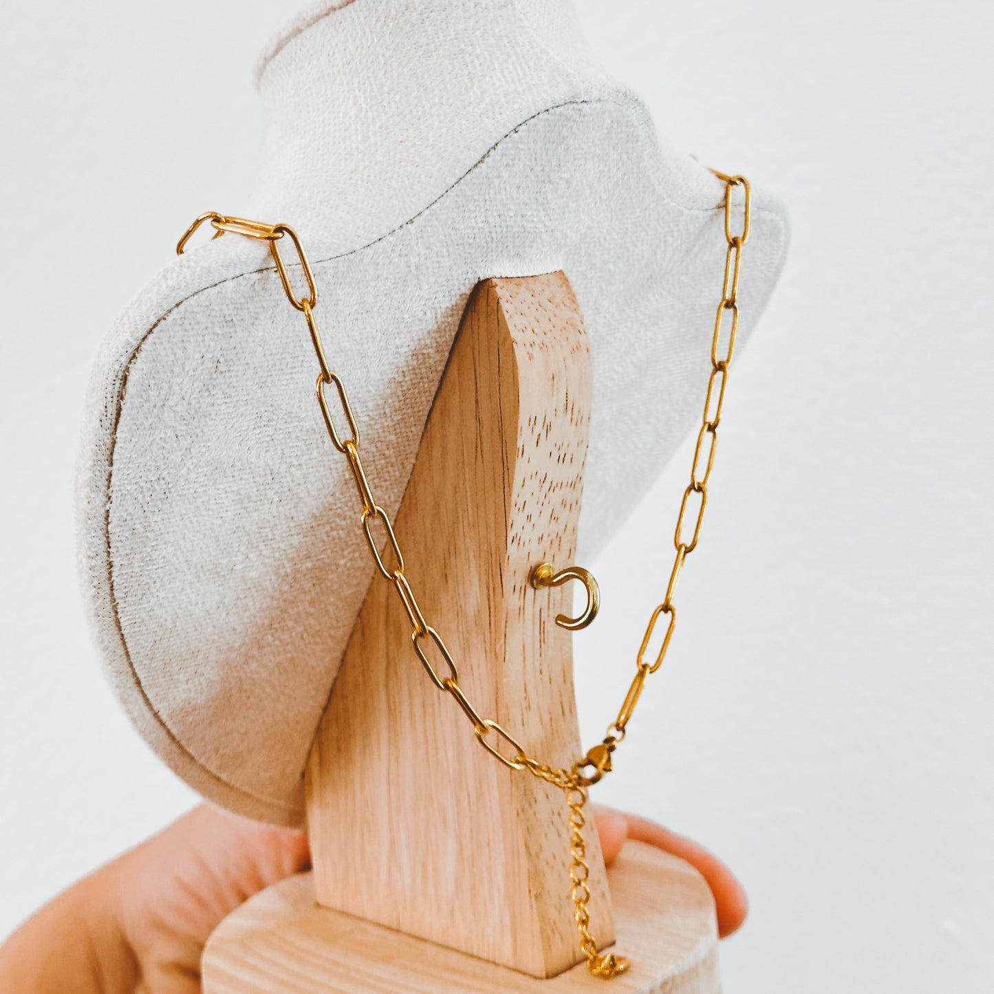 Freshwater Pearl Paperclip Chain