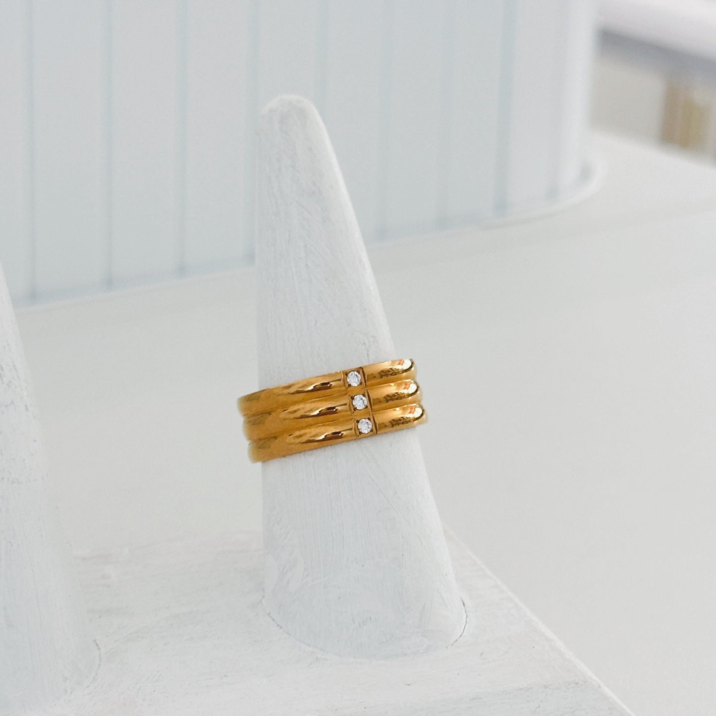 Triple Band CZ Ring
