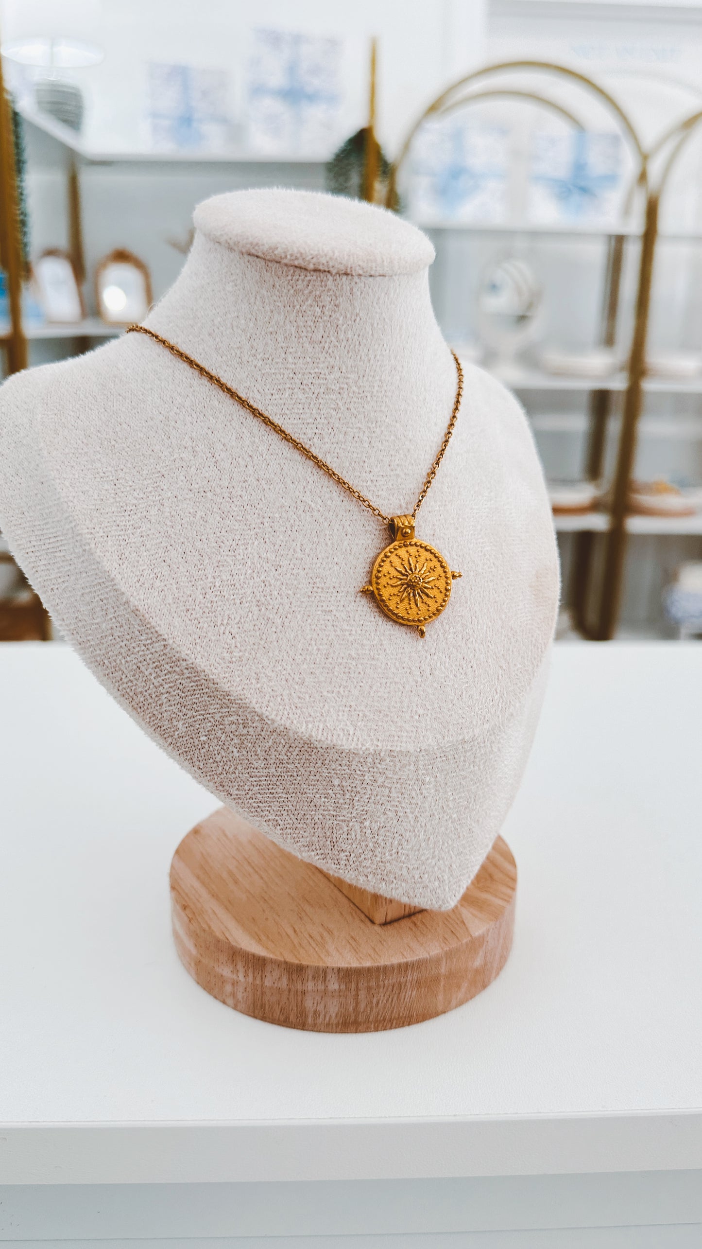 Dainty Sundial Necklace