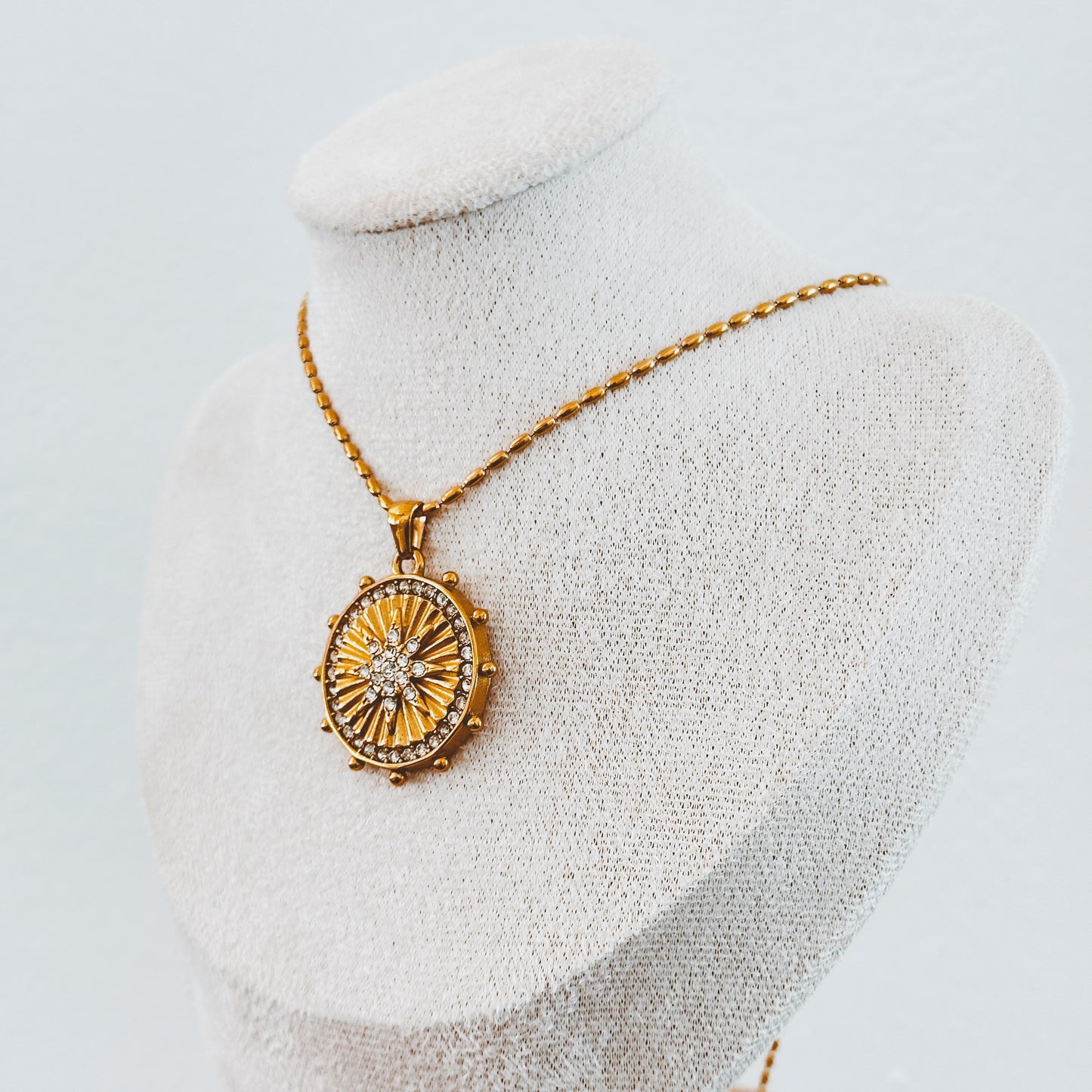 Sundial Medallion Necklace