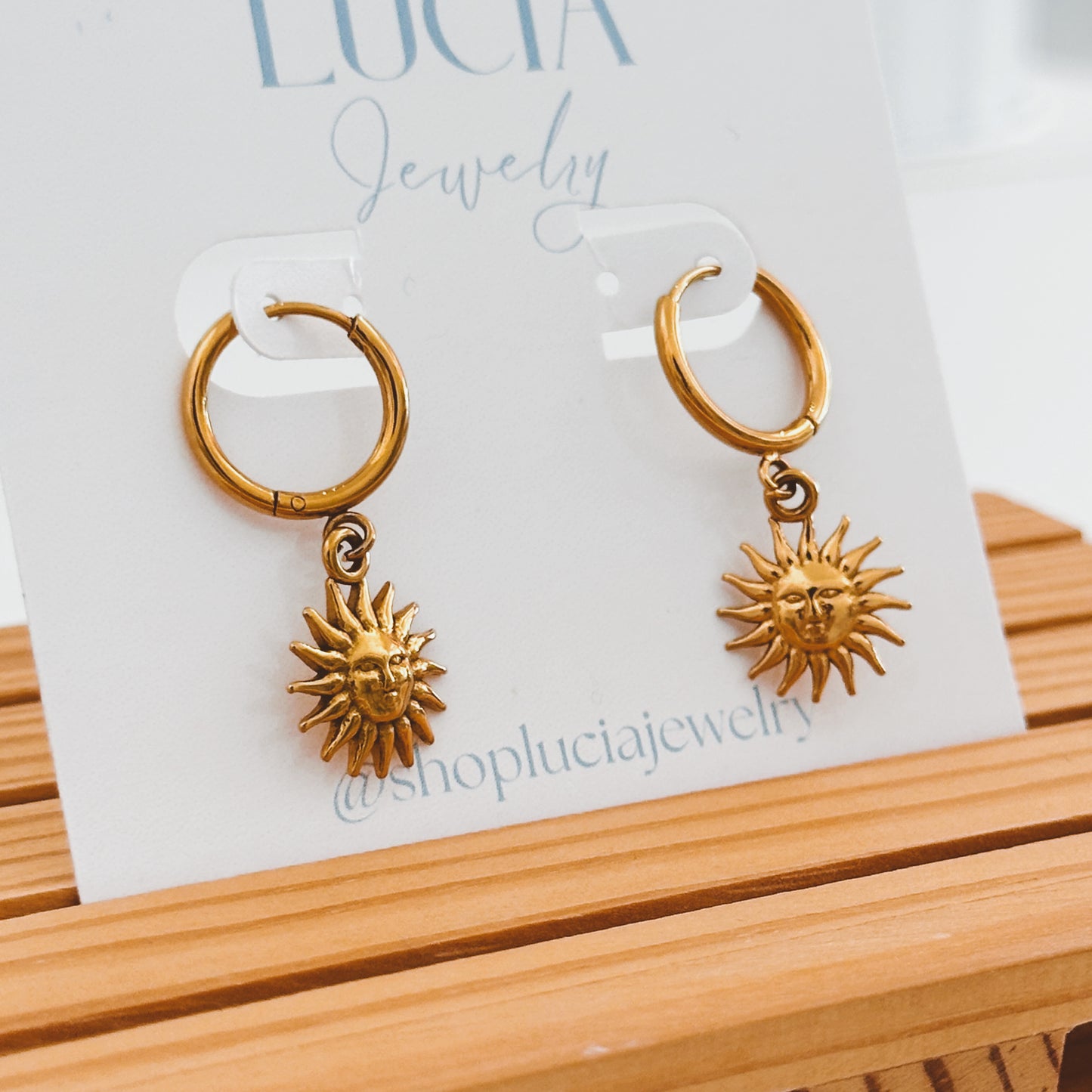 Dainty Sun Hoops