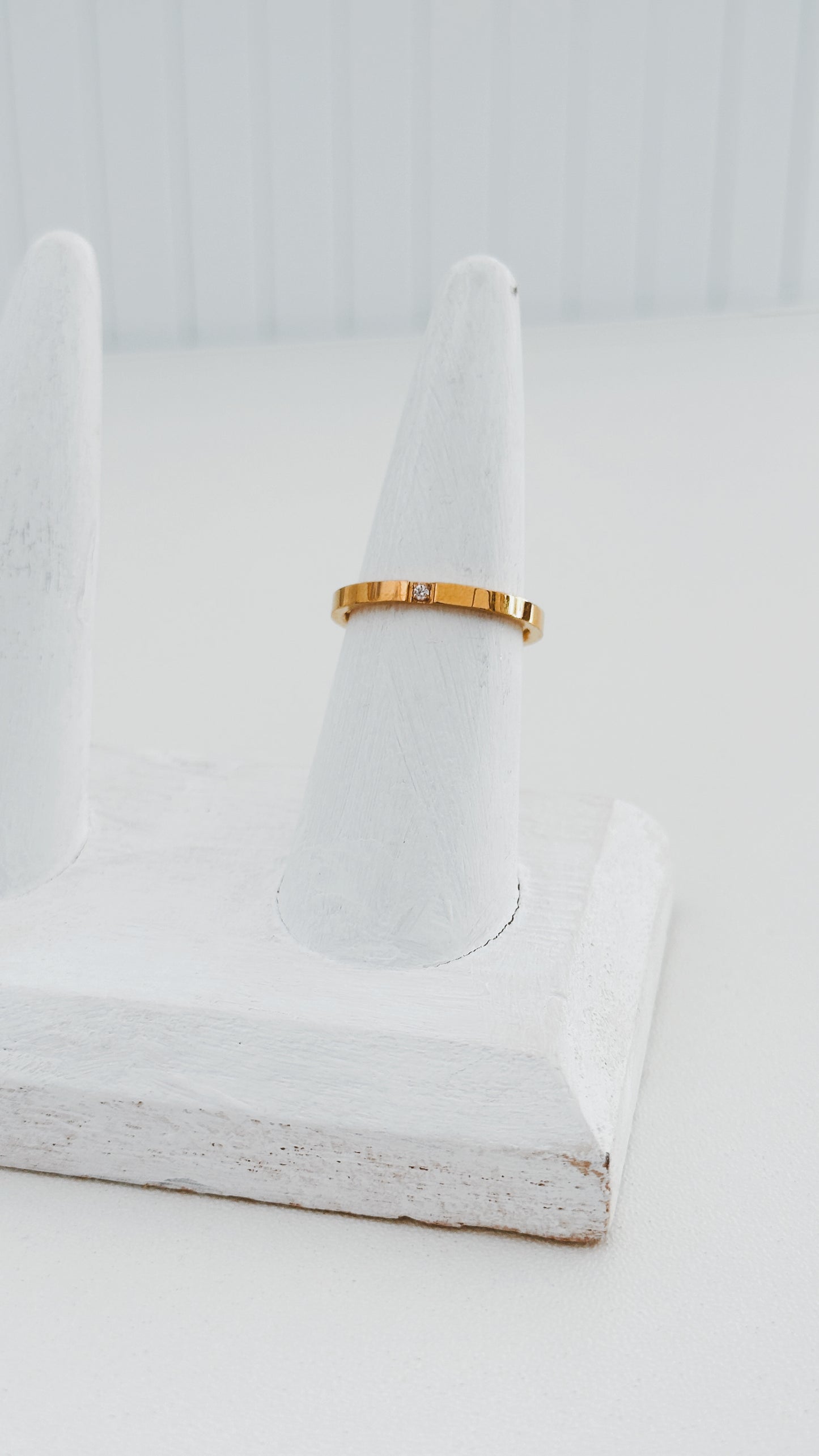 Dainty Single CZ Ring