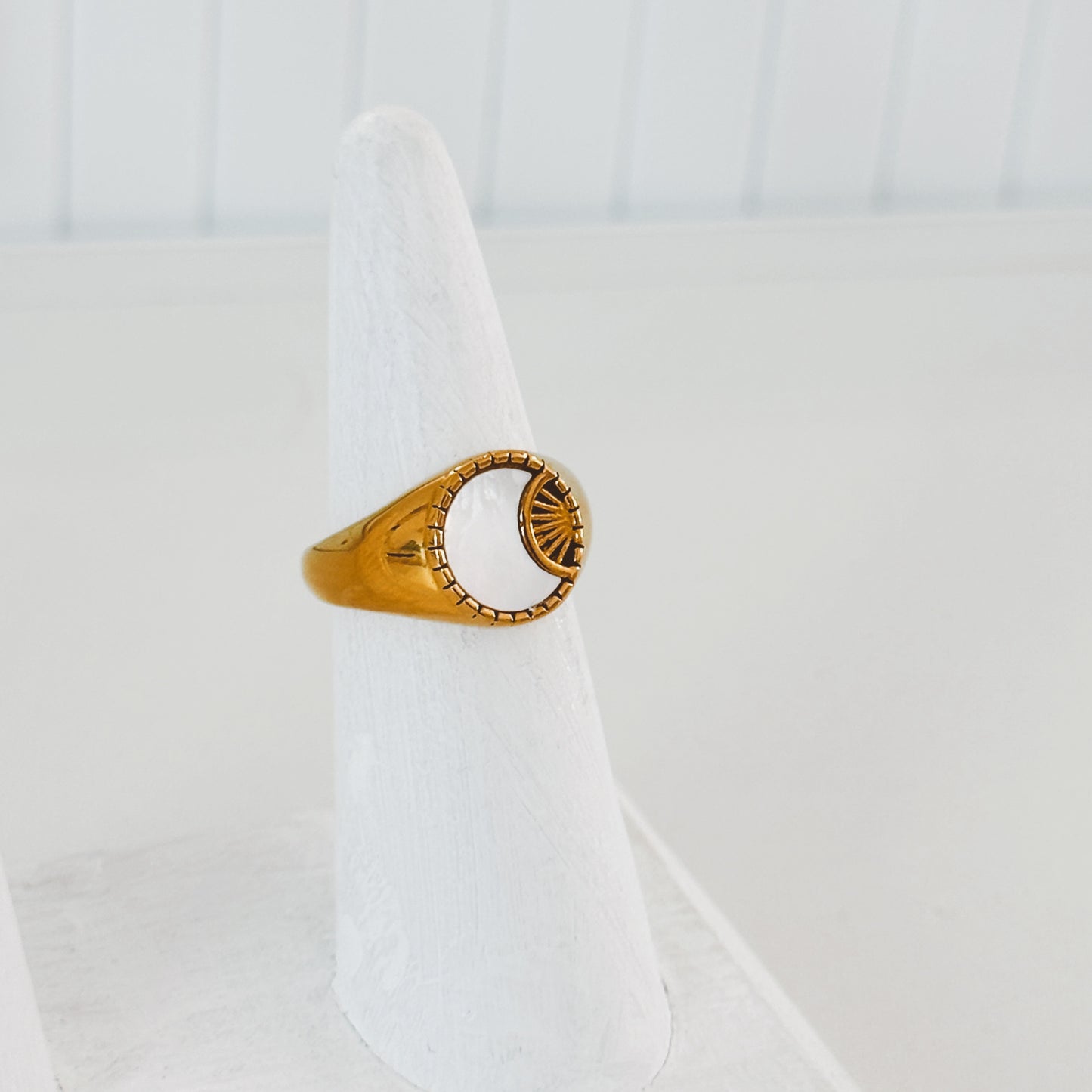 Shimmery Moon Ring