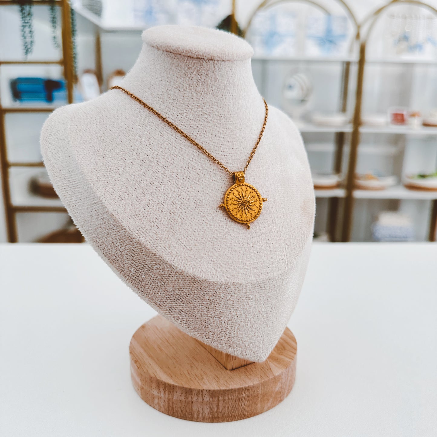 Dainty Sundial Necklace