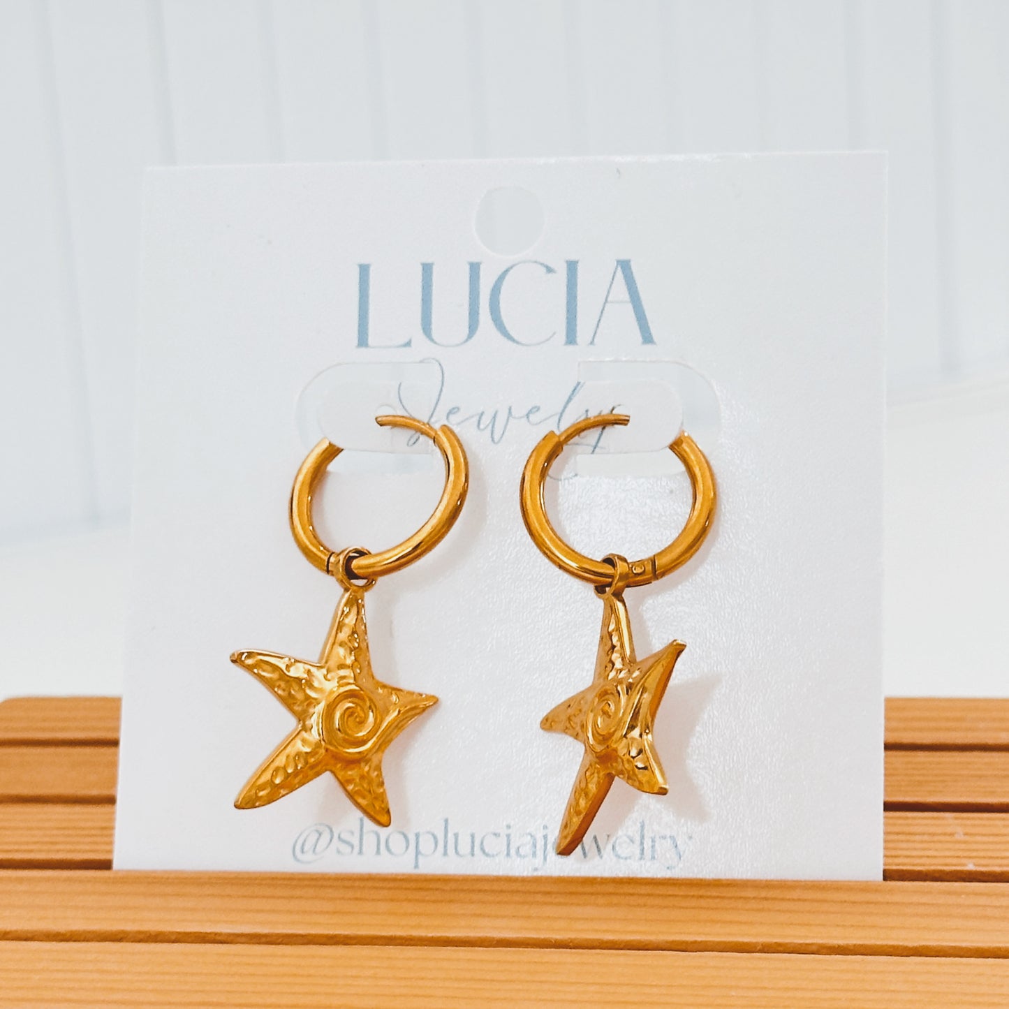 Swirly Starfish Hoops