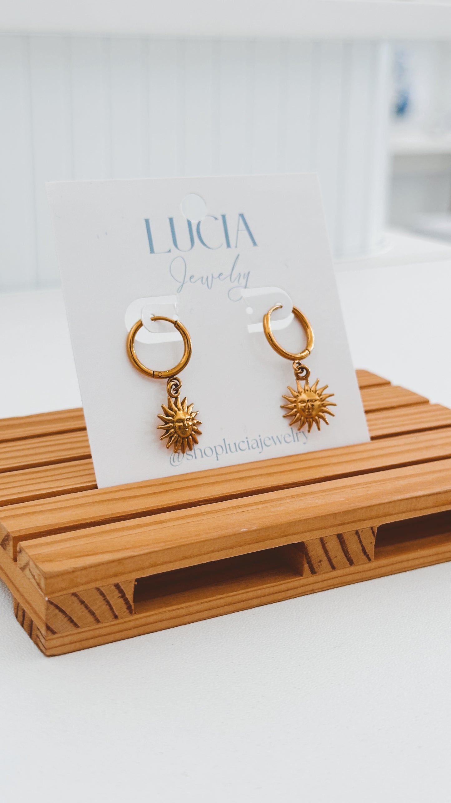 Dainty Sun Hoops