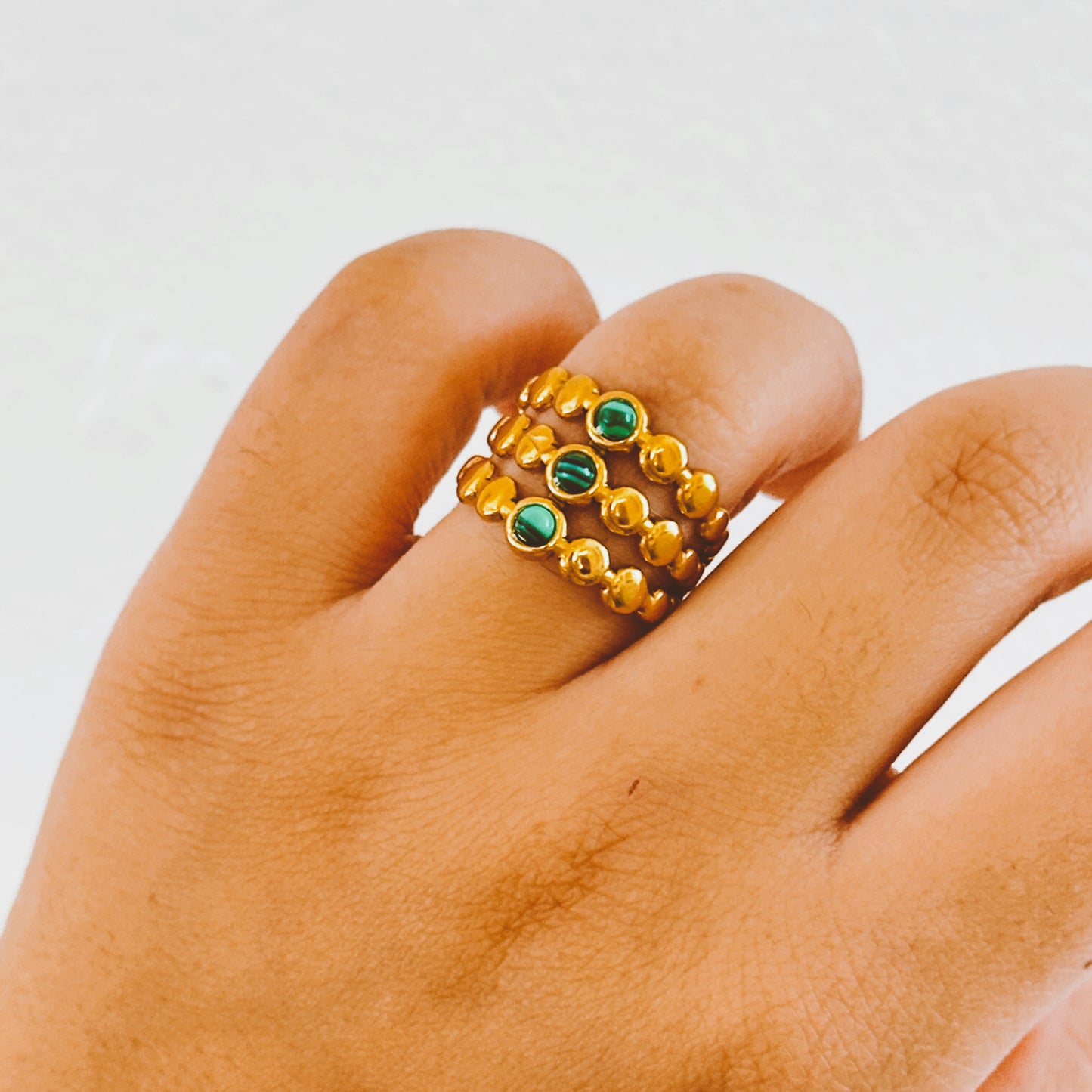 Malachite Open Ring