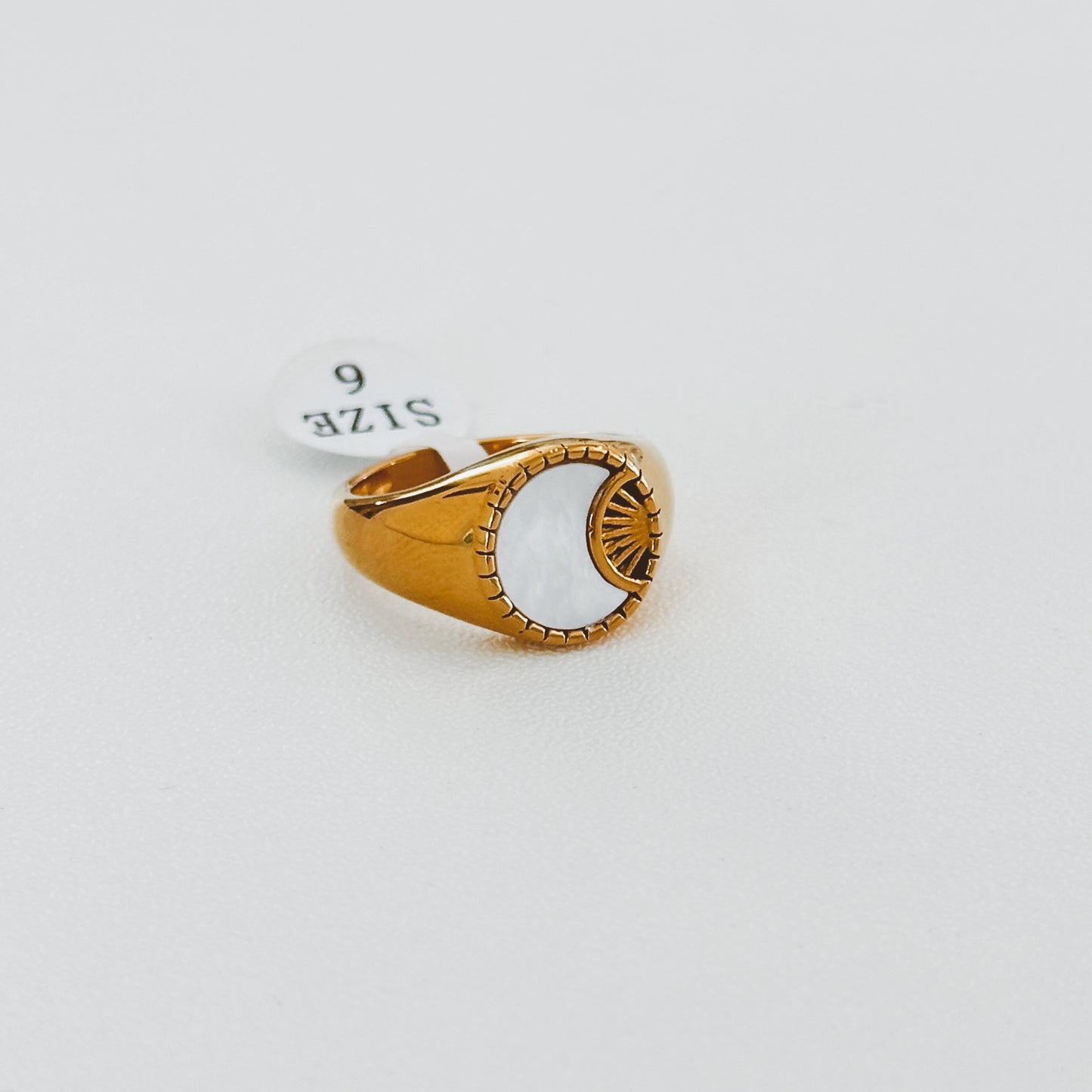 Shimmery Moon Ring