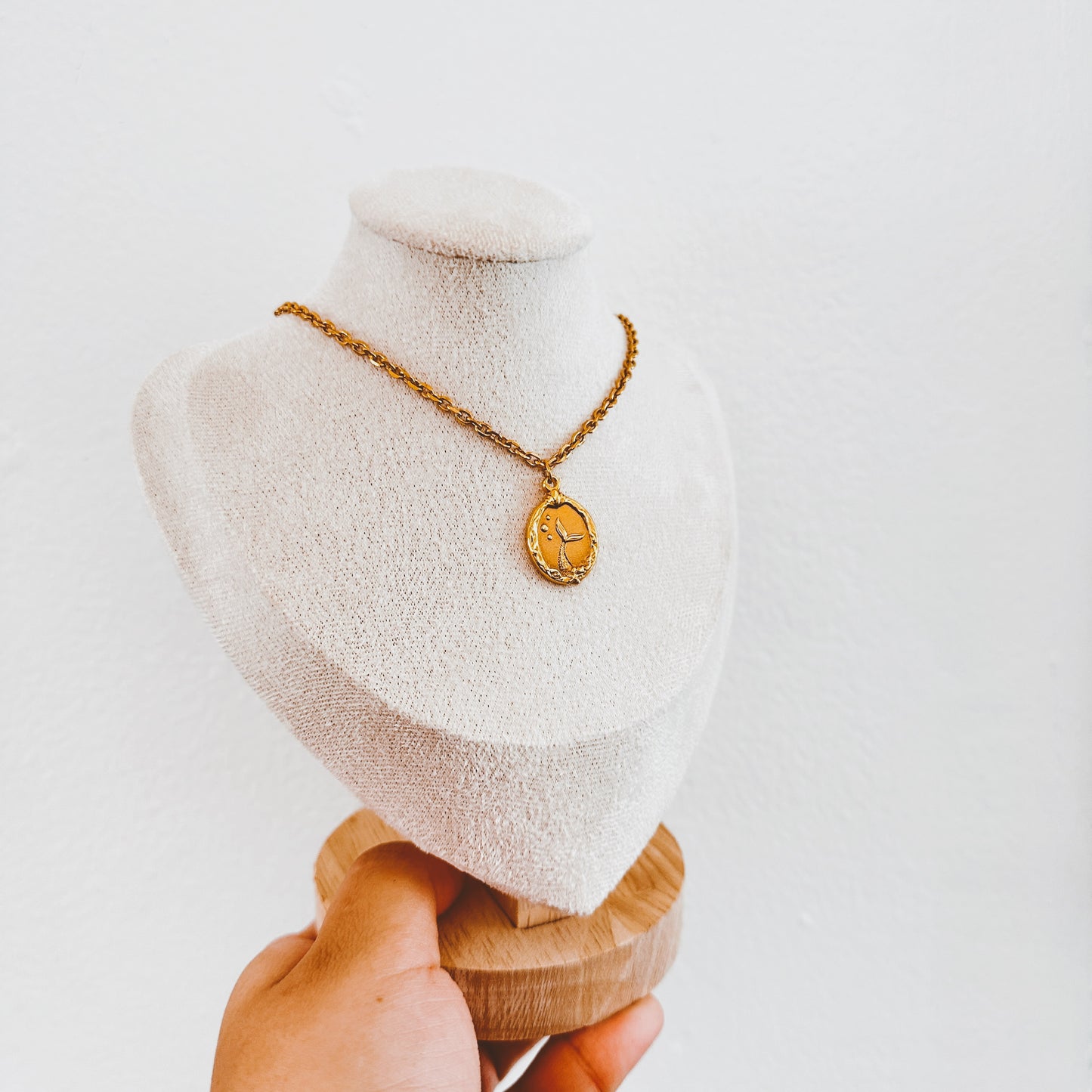 Reversible Mermaid Charm Necklace