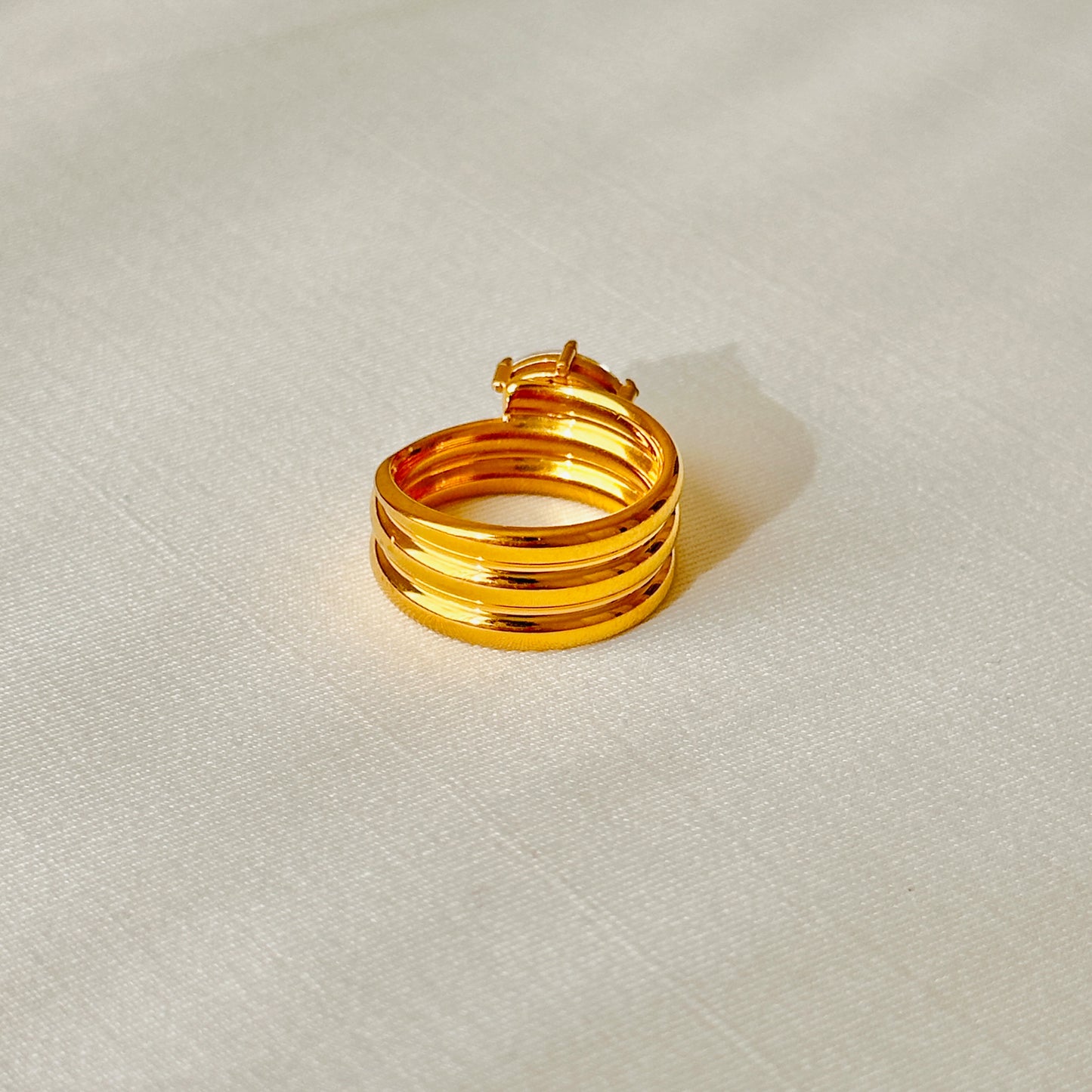 3-Tiered CZ Marquise Ring