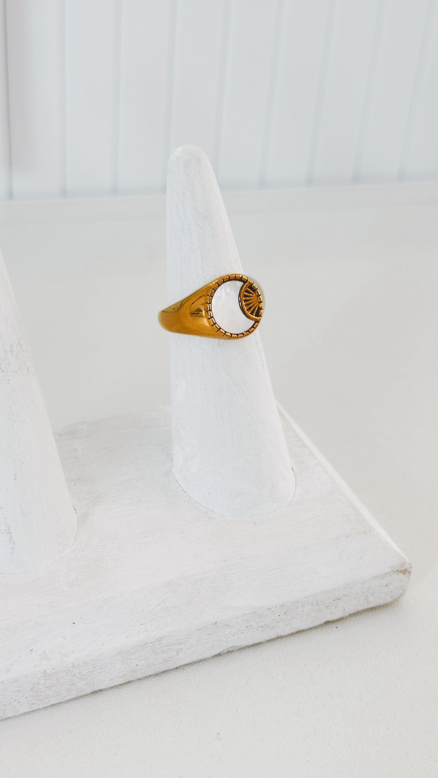 Shimmery Moon Ring