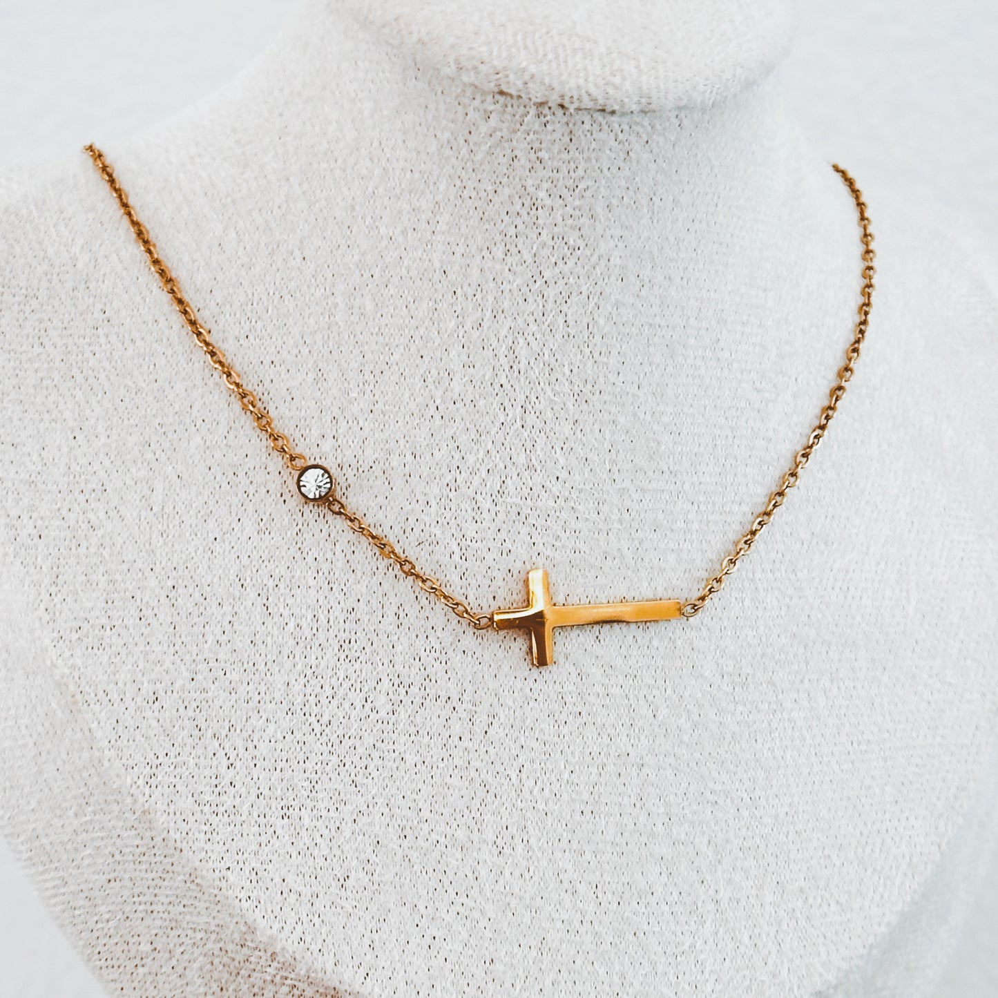 Sideways Cross Necklace