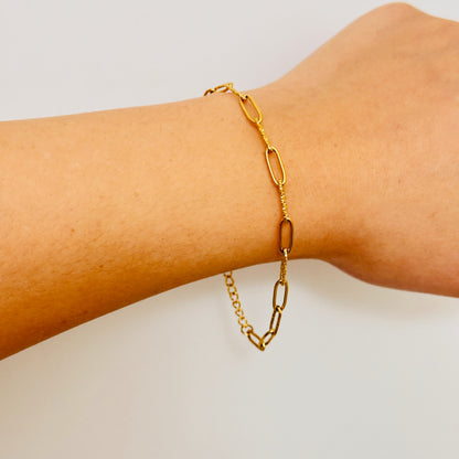 Diamond Cut Link Bracelet