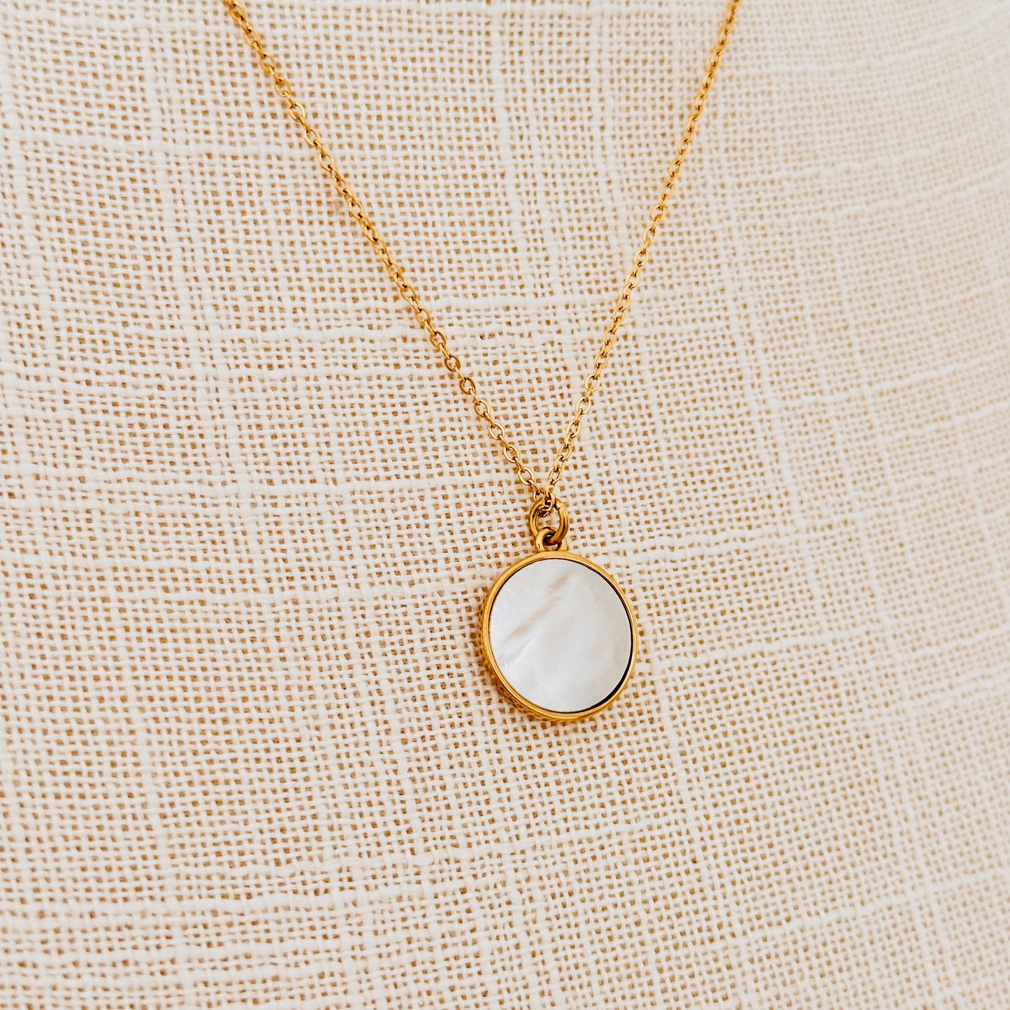 Mother of Pearl + Moonlight Pendant Necklace