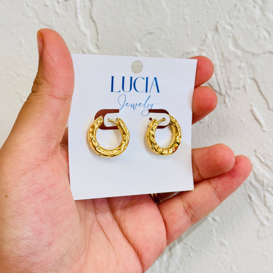 Textured Wide Hoops