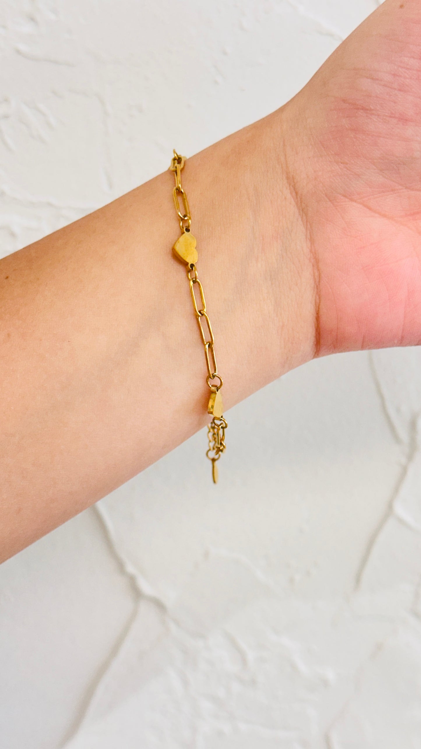 Heart Paper Clip Bracelet