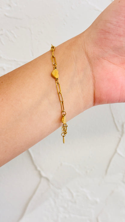 Heart Paper Clip Bracelet