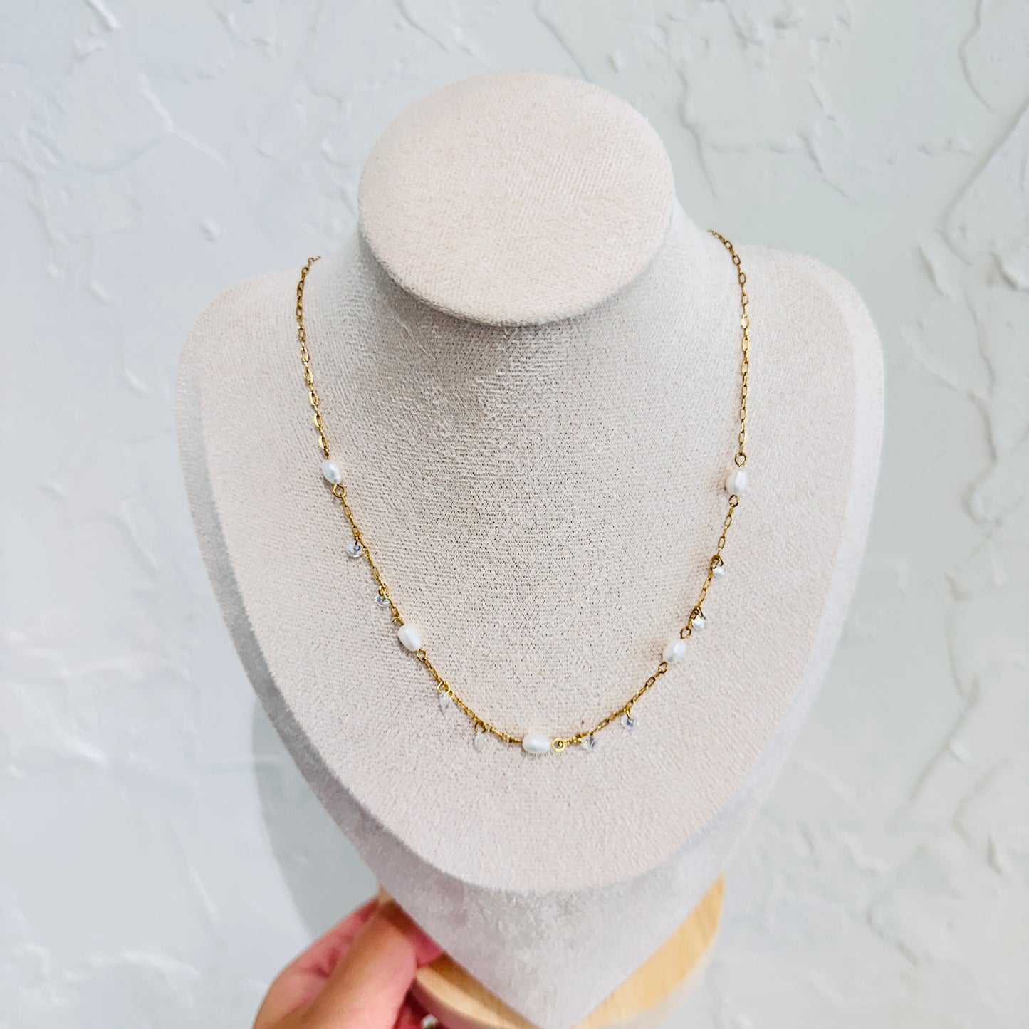 Pearl + Crystal Layering Necklace