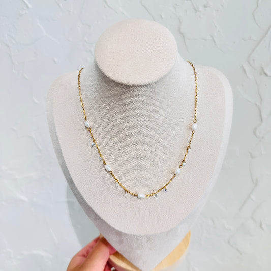 Pearl + Crystal Layering Necklace