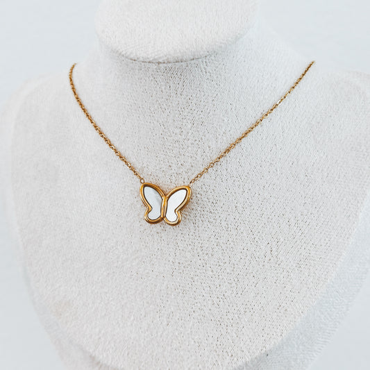 Shimmery Butterfly Necklace