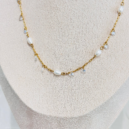 Pearl + Crystal Layering Necklace