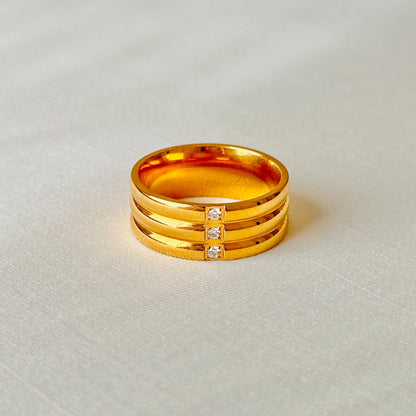 CZ 3-Tiered Ring