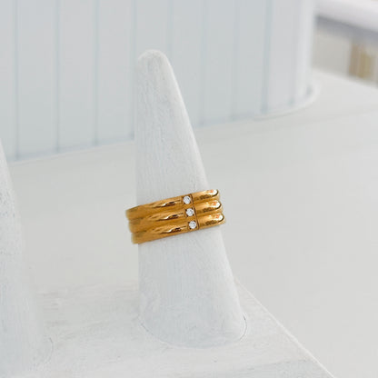Triple Band CZ Ring
