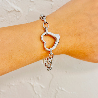 Chunky Heart Link Bracelet