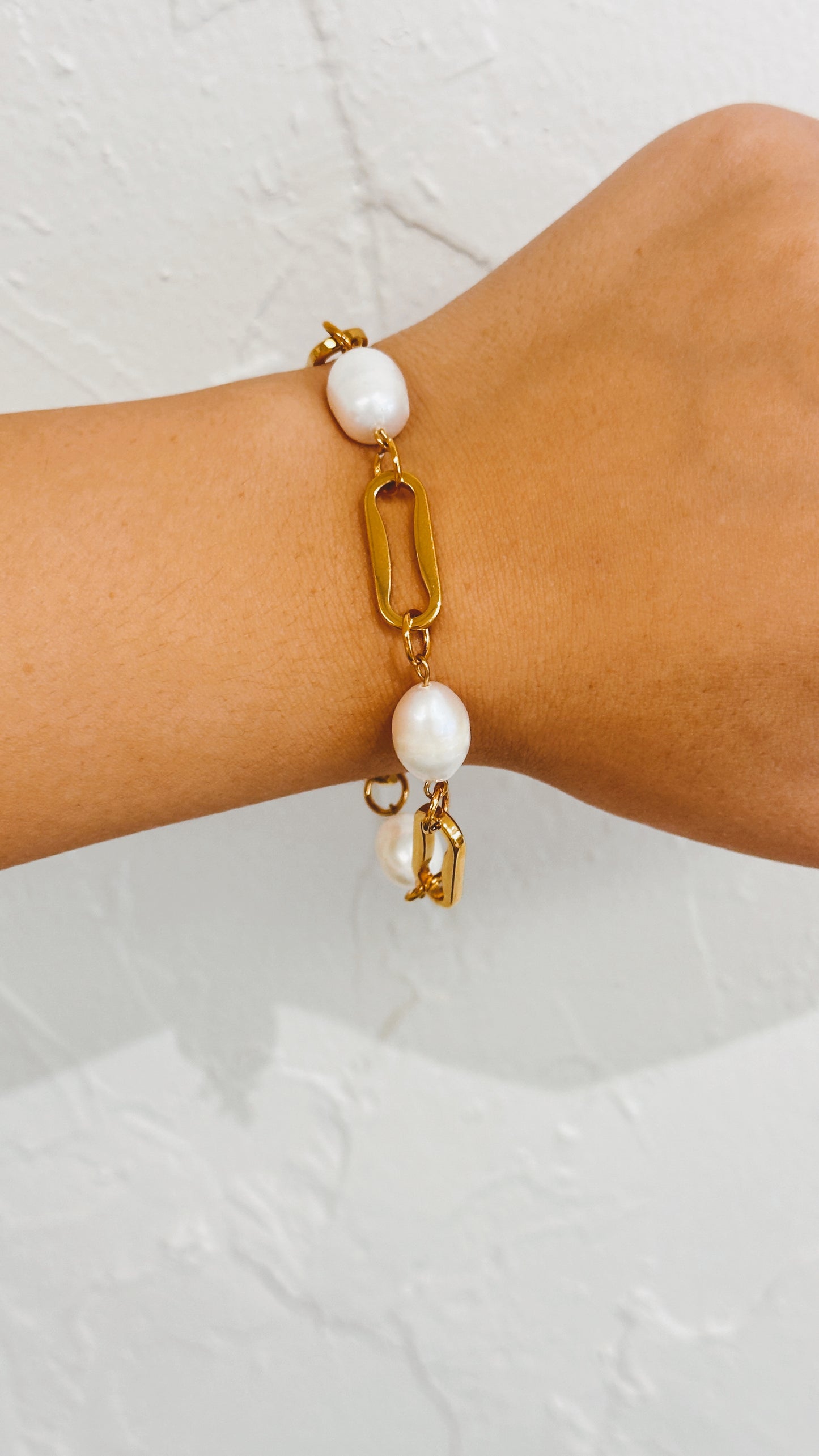Baroque Pearl Link Bracelet