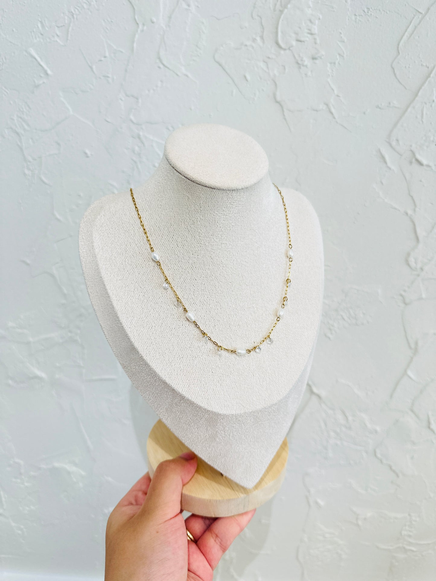 Pearl + Crystal Layering Necklace