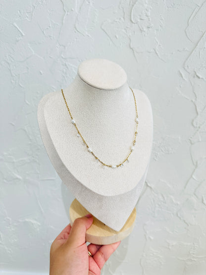 Pearl + Crystal Layering Necklace