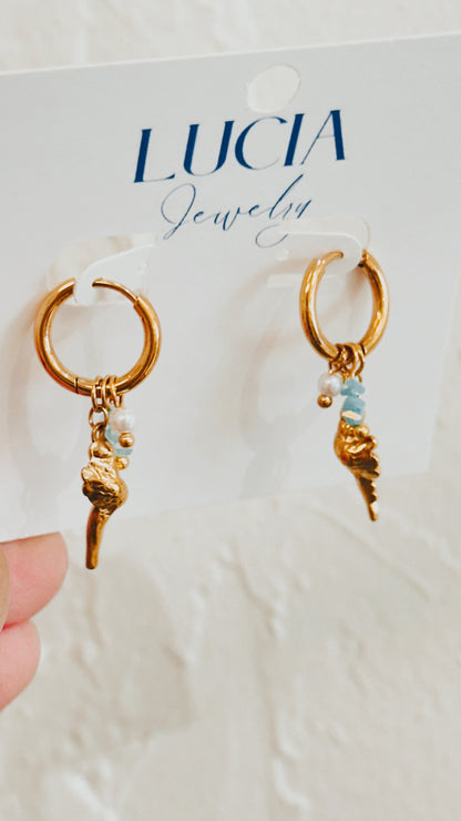 Shell Charm Earrings