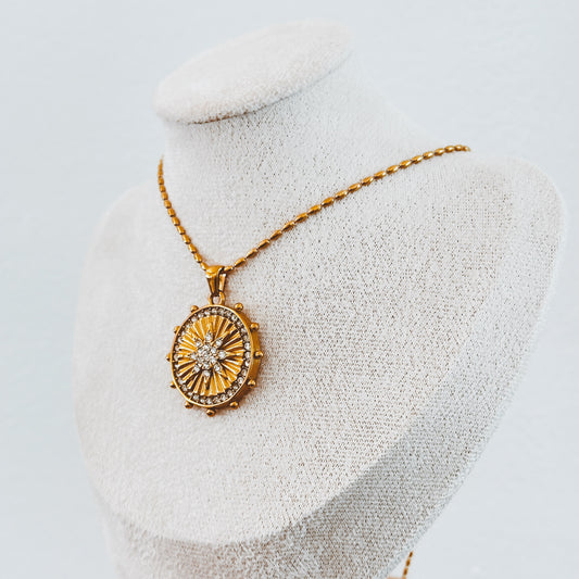 Sundial Medallion Necklace