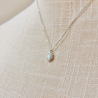 Dainty Opal Charm Necklace