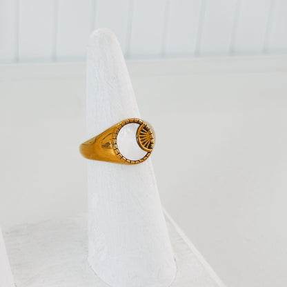 Shimmery Moon Ring