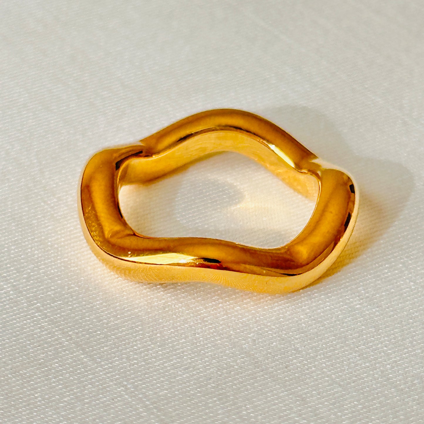 Sleek Wave Ring