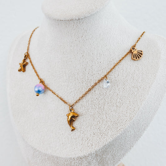 Colorful Beachy Charm Necklace