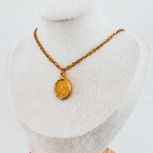 Reversible Mermaid Charm Necklace