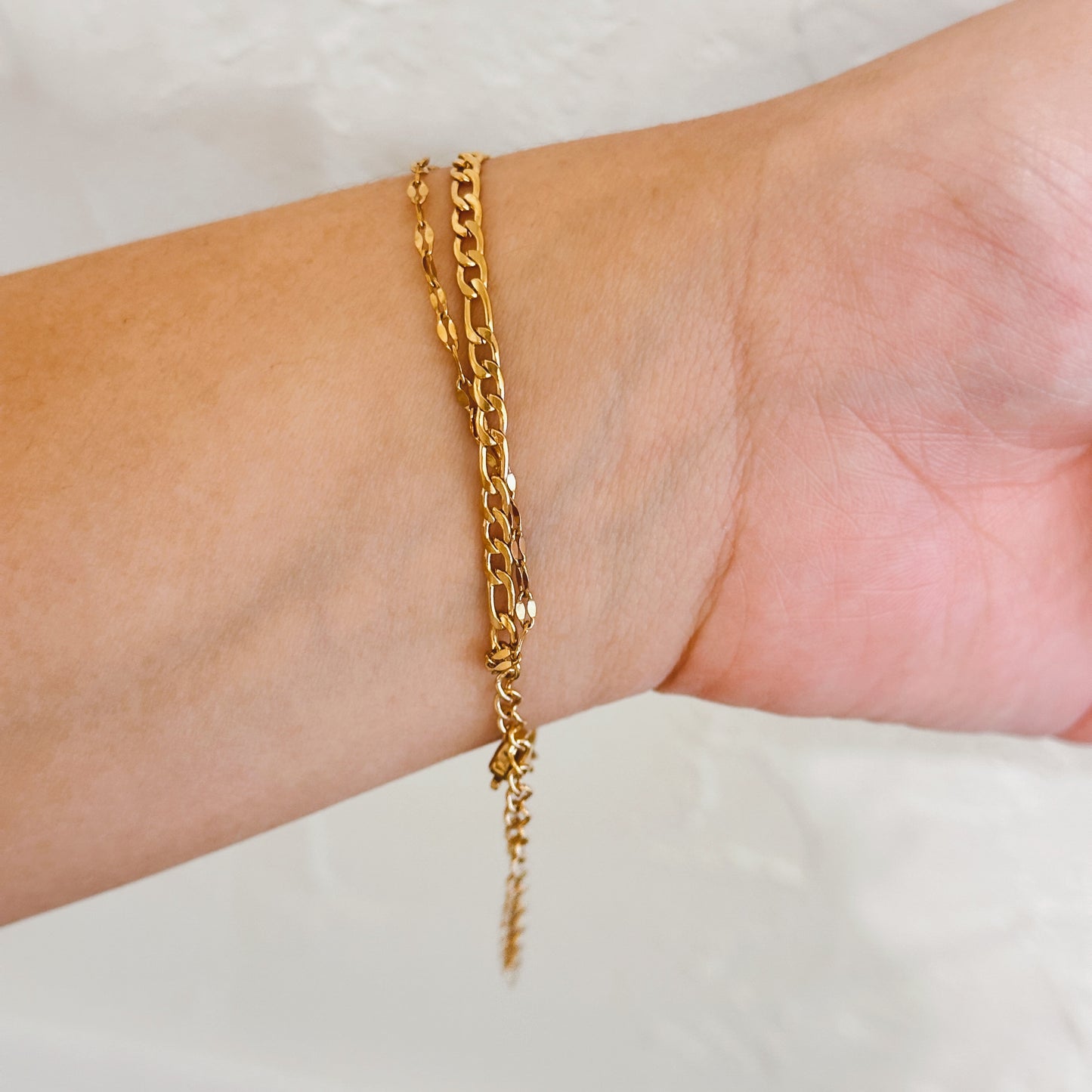 Daisy Double Chain Bracelet
