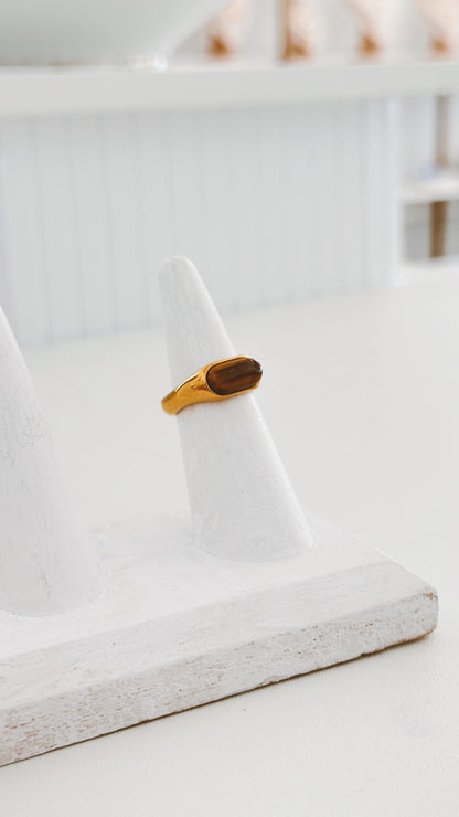 Tiger’s Eye Signet Ring