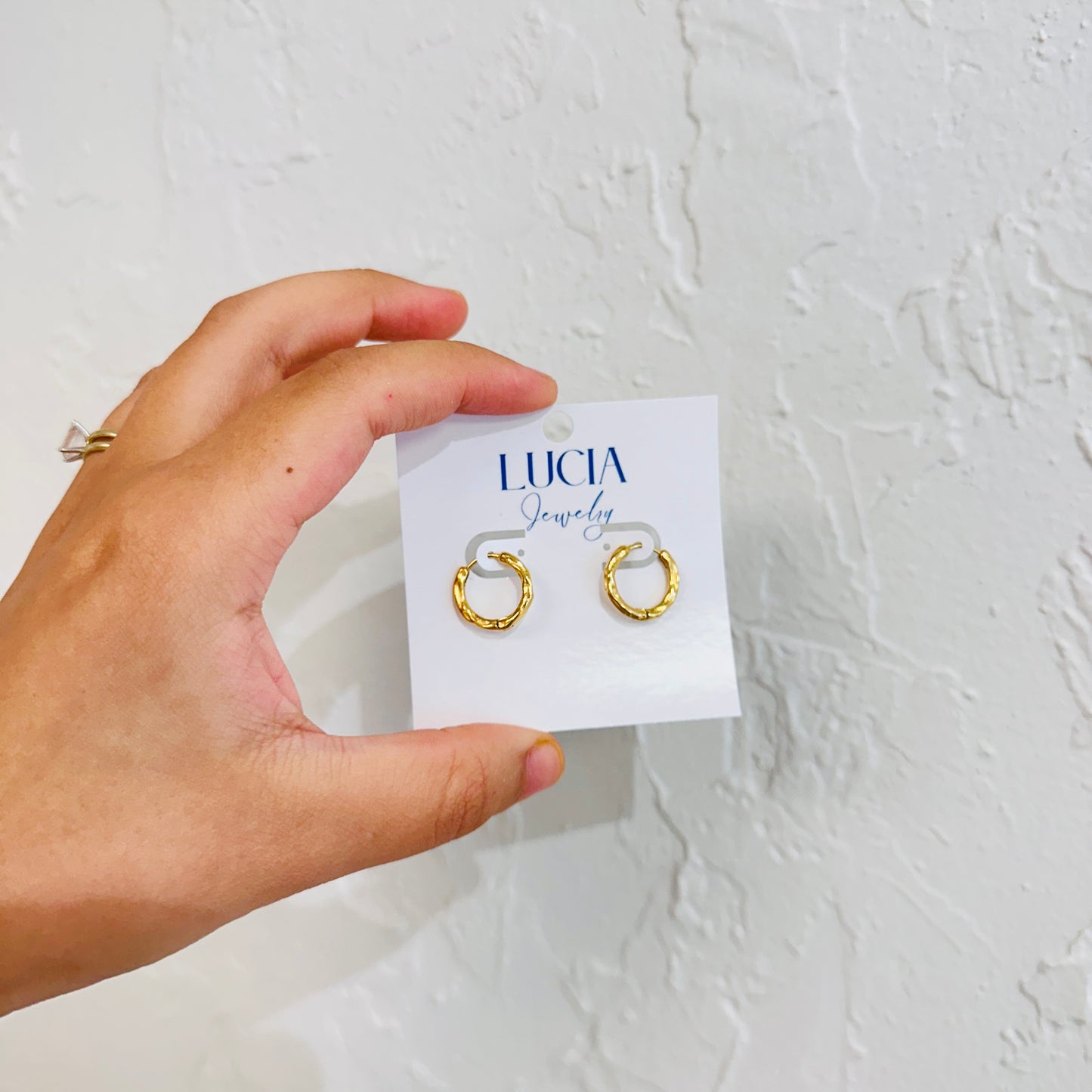 Thin Textured Hoops