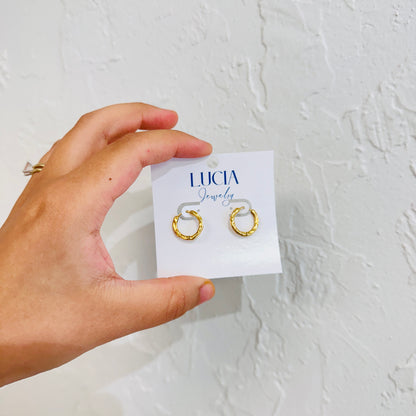 Thin Textured Hoops