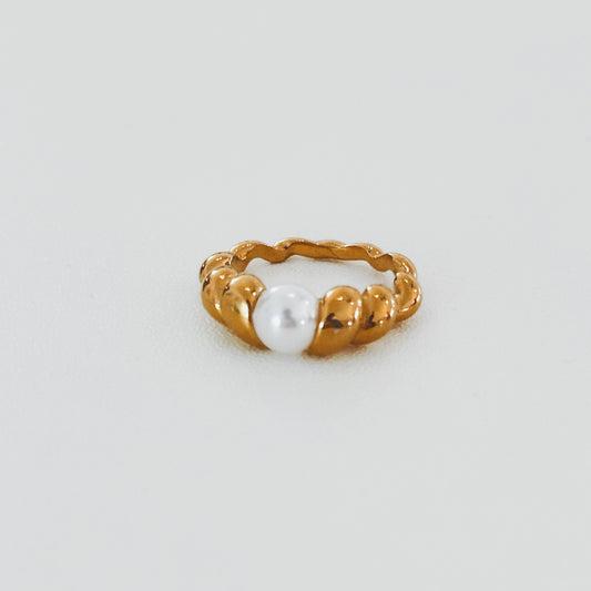 Pearl Croissant Ring