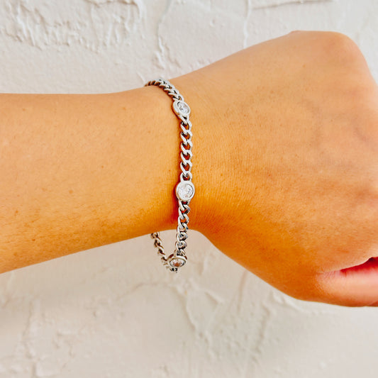 CZ Chain Link Bracelet