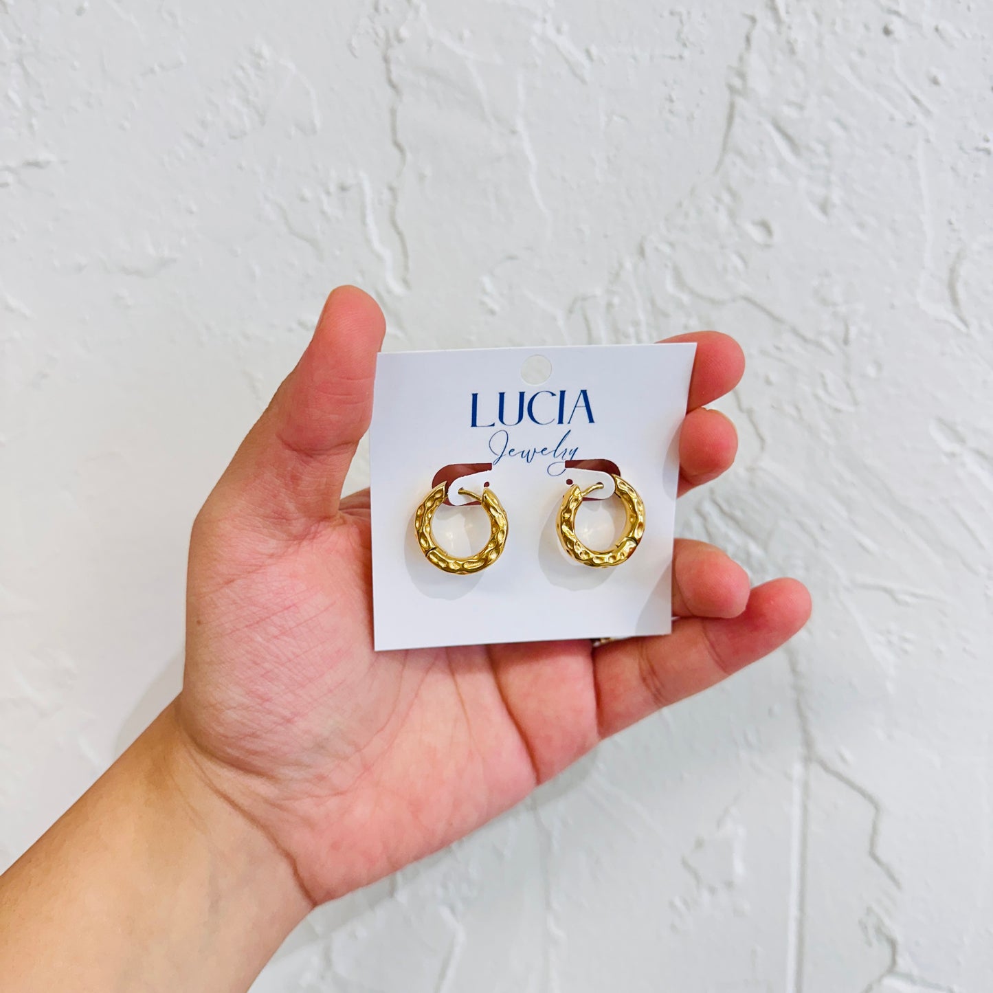 Textured Wide Hoops