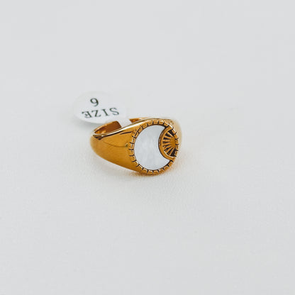 Shimmery Moon Ring